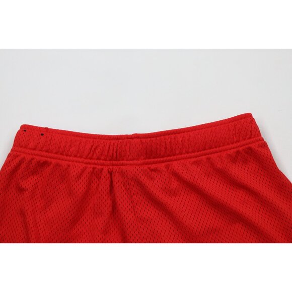 Vintage Y2K Nike Mens Small Travis Scott Mini Swoosh Above Knee Mesh Shorts Red - Picture 11 of 13